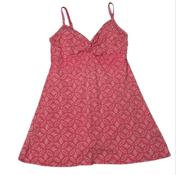 Lands END Women's Swim Dress One Piece Underwire Bra Pink Size 10 Thin Straps - Picture 2 of 8